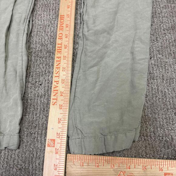 Rip Curl Pants Green Women’s Size Small Linen Blend Pockets - Picture 3 of 12